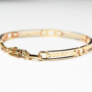 Vintage 14k Yellow Gold Bracelet with 14k Yellow Gold Box Clasp